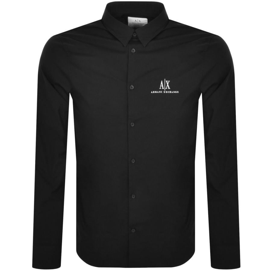 Armani Exchange Long Sleeve Shirt Black Mainline Menswear